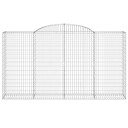 vidaXL Gabionkurv buet 300x50x160/180 cm galvanisert jern