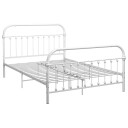  Sengeramme hvit metall 140x200 cm