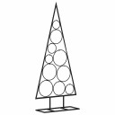  Juletre til dekorasjon metall svart 90 cm