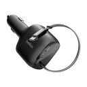 Belkin 75W USB-C 2-Port Billader med Uttrekkbar Kabel Sort