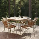 Cinas Ellen bord 130 cm Sandgrå / teak