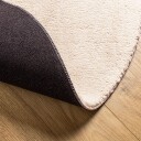 Teppe HUARTE kort luv mykt og vaskbart beige Ø 80 cm