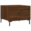 vidaXL Salongbord brun eik 50x50x40 cm konstruert tre