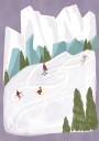 Skiers Plakat Plakat / 70x100cm