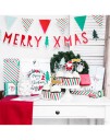 PartyDeco Gaveposer Merry Little Christmas - 3-pakning