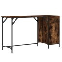 vidaXL Skrivebord røkt eik 131x48x75 cm konstruert tre