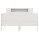  Seng med bokhylle uten madrass hvit 120x200 cm heltre furu 3323069