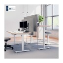 Leitz Ergo elektrisk hev/senk pult 140 x 80 cm hvit