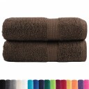 Premium gjestehåndklær SOLUND 2 stk brun 30x50 cm 600gsm