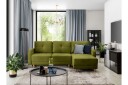 Saimon Sovesofa m. Divan med Oppbevaring 3 seter   Grønn