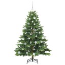  Kunstig juletre med 150 LED med stativ grønn 150 cm PE og PVC
