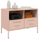  TV-benk rosa 68x39x43,5 cm kaldvalset stål 843044