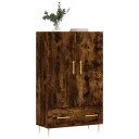 vidaXL Highboard røkt eik 69,5x31x115 cm konstruert tre