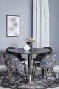 Venture Home   Spisegruppe Dipp med 4 stk stoler Velvet   Svart