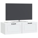  Vegghengt TV skap Hvit 98 x 41 x 30 cm Konstruert tre