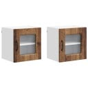  Kjøkkenskap 2 pcs Gammelt tre 40 x 31 x 40 cm Konstruert tre
