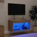 vidaXL TV-benk med LED sonoma eik 60x30x30 cm 8721012257153