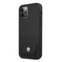 BMW Lærdeksel iPhone 12 Pro Max 6,7" Perforert Svart