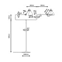 DCW - 411 Golvlampe Svart/Raw Kobber/Hvit Lampe Gras