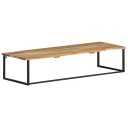 Hattehylle med knagger naturlig kant 100x35x22 cm akasie   Brun