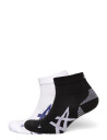 Asics 2 Pack Cushioned Run Quarter Sock   Multi/patterned   S