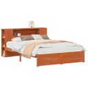  Sengramme med oppbevaringshodegavl Vokset Brun 140 x 190 cm