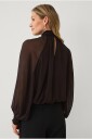 Ellos Collection   Bluse med ballongeffekt   Brun