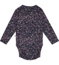 Hummel Body L/æ hmlFloa Ombre Blue/Lilla m. Blomster 74 Langermet Body Blå