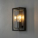 Konstsmide Brindisi vegglampe E27 svart, klart glass