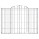 vidaXL Gabionkurver buede 5 stk 300x30x200/220 cm galvanisert jern