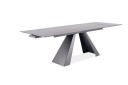 Riez Forlengningsbart Spisebord 160 cm Betonglook - Glass/Betonggrå/Mattsvart