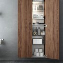 Dansani Inzo Classic Glatt Høyskap Slim 1 dør Hvit Matt / 40cm Versjon B Venstre Hengslet