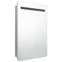 vidaXL LED-speilskap til bad betonggrå 60x11x80 cm
