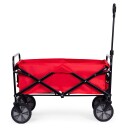 Sammenleggbar stor transportvogn hagevogn strandvogn 47x105 cm MultiGarden Rød