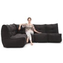 Mod 4 L Sofa Modulsofa Black Sapphire