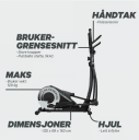 FitNord Hiker 200R Ellipsemaskin bakhjulsdrevet