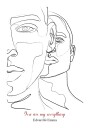 Minimalist Line Art of Couple with Love Quote Plakat / 21x30