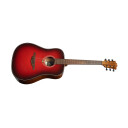 Lag Guitars Lag T-Red Tramontane Dreadnought Red Burst
