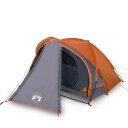 vidaXL telt for camping 2 personer grå og oransje vanntett
