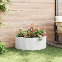 vidaXL Plantekassed Hvit 90 x 45 x 35 cm Stål