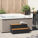 vidaXL Badestamp trinn svart 100x50x50,5 cm polyrotting&heltre akasie