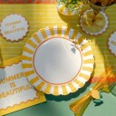 Santex Papptallerkener Gul/Oransje 6-pakning 9409 0-2