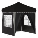  Pop up Festtelt Svart 195 x 195 x 245 cm Oxford Stoff