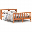  Sengeramme med hodegavl voksbrun 150x200 cm heltre furu 3305923