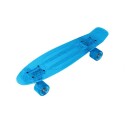 Street Runner Transparent Retro Skateboard - Blå