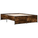  Sengeramme røkt eik 120x190 cm konstruert tre og metall 8721102610998