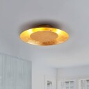 Lindby LED-taklampe Keti i gull-optikk, Ø 34,5 cm