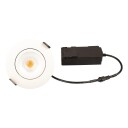 Luna Low Profile Elite 230V 5,4W 3000K Ra90 380lm IP44 matt hvit rund
