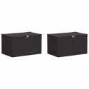 vidaXL Lagringsboks 2 pcs Antrasitt 55 x 35 x 32 cm Ikke-vevd stoff
