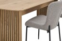 Richeto Spisegruppe Eik 180 cm med 4 Elsie Spisestoler - Eik/Lys grå